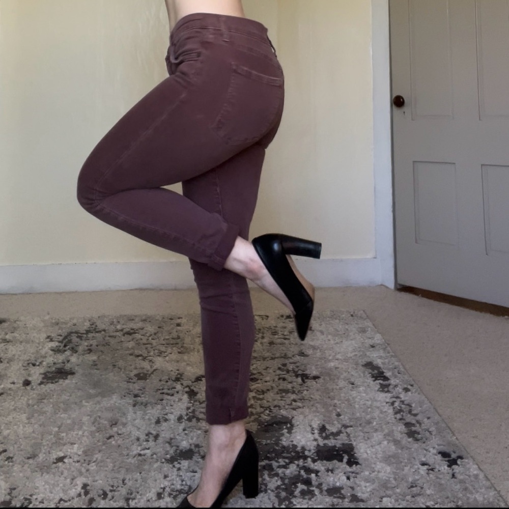 Current/Elliott Dusty Rose Mauve Denim Skinny Jeans Cute Luxury NWOT Summer - Picture 11 of 14